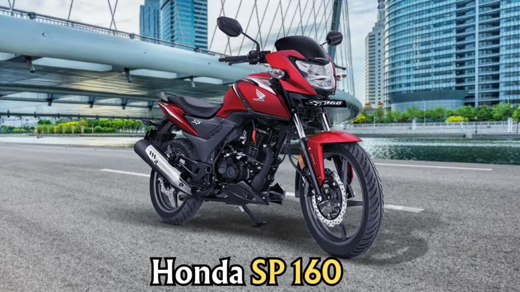 Honda SP160 2025 का फ्रंट प्रोफाइल व्यू शानदार हेडलाइट डिजाइन के साथ